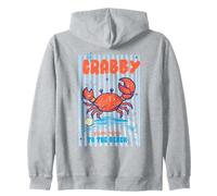 If Crabby Please Return To The Beach Crab Humor Ocean Cita Sudadera con Capucha
