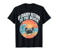 If Crabby Return To The Beach Vintage Crab Camiseta