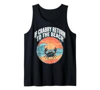 If Crabby Return To The Beach Vintage Crab Camiseta sin Mangas