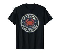 IF Crabby Return TO The Beach Vintage Crab Divertido Dicho Camiseta