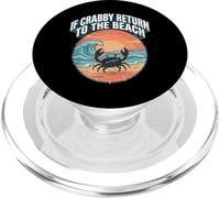 If Crabby Return To The Beach Vintage Crab PopSockets PopGrip para MagSafe