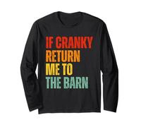 If Cranky Return Me to The Barn Retro Horse Humor Graphic Manga Larga