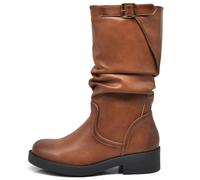 IF Fashion - Botas de motorista para mujer, modelo 991, 266 Camel, 38 EU