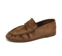 IF Fashion FT245 - Zapatos de mocasines para mujer con pedrería, piel de ante