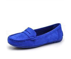 IF Fashion Zapatos Mocasines Slip On Loafers Suaves para Mujer con Piedras de Strass de Ante FT245, 37 EU