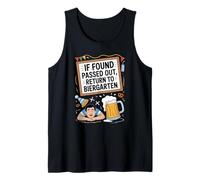 If Found Passed out Return To Biergarten Oktoberfest Beer Camiseta sin Mangas