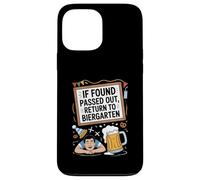 If Found Passed out Return To Biergarten Oktoberfest Beer Carcasa para iPhone 13 Pro MAX