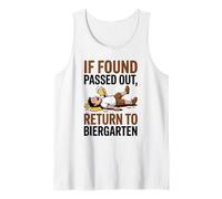 If Found Passed out Return to Biergarten Oktoberfest Drunk Camiseta sin Mangas