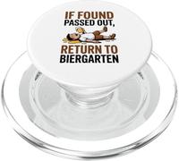 If Found Passed out Return to Biergarten Oktoberfest Drunk PopSockets PopGrip para MagSafe