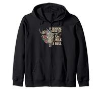 If Genders Confuse You Go Milk a Bull Funny Vintage Hombres Sudadera con Capucha