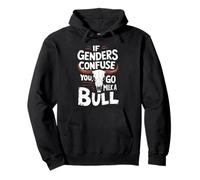 If Genders Confuse You Go Milk A Bull Humor Occidental Toro Sudadera con Capucha