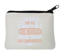 If God wanted us to vote, he would have given us candidates election slogan - Monedero de neopreno 10 x 11 cm, color blanco, White, Talla única