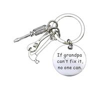 If Grandpa Cant Fix It No One Can Keychain Gift for Birthday Christmas Father's Day Gifts for Grandfather