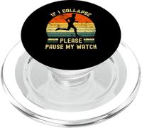 If I Collapse Pause My Watch Running Men Divertido maratón PopSockets PopGrip para MagSafe