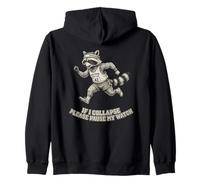 If I Collapse Please Pause My Watch Raccoon Runner Divertido Sudadera con Capucha