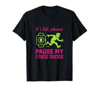 If I Fall Pause Fitness Tracker Christian Gym Novedad Camiseta