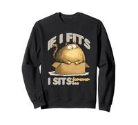 If i fits i sits forever Sudadera