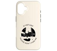 If I Get Lost Please Don't Find Me (Gráfico De Senderismo) Carcasa para iPhone 16