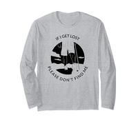 If I Get Lost Please Don't Find Me (Gráfico De Senderismo) Manga Larga