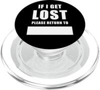 If I Get Lost Please Return To - Family Reunite Fill Blank PopSockets PopGrip para MagSafe