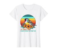 If I Was A Bird I Know Who I'D Poop On Camiseta gráfica económica, Mujer, Blanco, S