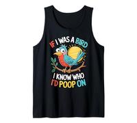 If I Was a Bird I Know Who I'd Poop On Doodle Quote Meme Camiseta sin Mangas