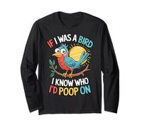 If I Was a Bird I Know Who I'd Poop On Doodle Quote Meme Manga Larga