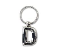 If IF Metal Letter Keyring Personalised Alphabet Letters - Silver - D Llavero 7 Centimeters Plateado (Silver)