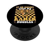 If In Doubt Feed Me Ramen Fideos Almuerzo Instantáneo Japonés PopSockets PopGrip Adhesivo