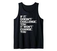 If It Doesn'T Challenge You Fitness Motivational Gym Saying Camiseta sin Mangas