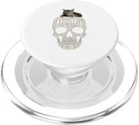 If It Fits I Sit Black Cat Skull Funny Kitty PopSockets PopGrip para MagSafe