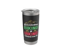 If It Involves Biking And Hiking Count Me In Camping Camper Vaso térmico de acero inoxidable de doble pared