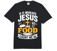 If It Involves Jesus and Food Count Me In Christian Foodie Comfort Colors Adult Heavyweight T-Shirt