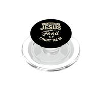 If It Involves Jesus and Food Count Me In Christian Foodie PopSockets PopGrip para MagSafe