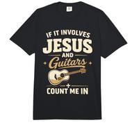 If It Involves Jesus and Guitars Guitarist Christian Music Comfort Colors Adult Heavyweight T-Shirt
