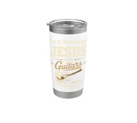 If It Involves Jesus and Guitars Guitarist Christian Music Vaso térmico de acero inoxidable de doble pared