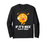 If It's Nice Play It Twice (declaración y gráfico de un DJ Musical) Manga Larga