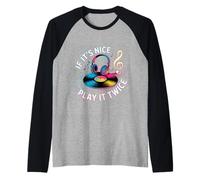 If It's Nice Play It Twice Vinyl Fan Collector Music Camiseta Manga Raglan