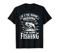 If I've Gone Missing I've Gone Fishing - Retro Funny Angler Camiseta