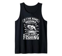If I've Gone Missing I've Gone Fishing - Retro Funny Angler Camiseta sin Mangas