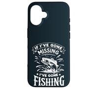 If I've Gone Missing I've Gone Fishing - Retro Funny Angler Carcasa para iPhone 16