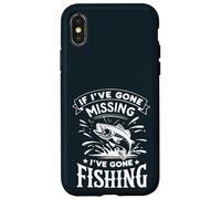 If I've Gone Missing I've Gone Fishing - Retro Funny Angler Carcasa para iPhone X/XS