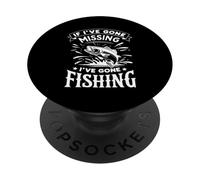 If I've Gone Missing I've Gone Fishing - Retro Funny Angler PopSockets PopGrip Adhesivo