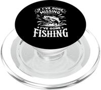 If I've Gone Missing I've Gone Fishing - Retro Funny Angler PopSockets PopGrip para MagSafe
