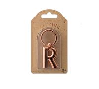 IF - Llavero de metal con letras personalizables, color oro rosa