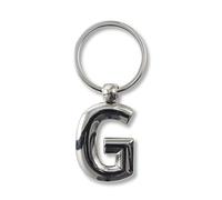 IF Llavero de metal personalizable con letras del alfabeto G, 7 cm, color plateado, Silver, 7 cm, Clásico