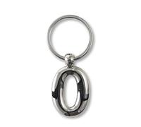 if Llavero de metal personalizado con letras O (7 cm), color plateado, Silver, 7 cm, Clásico