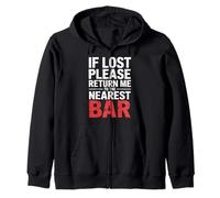 If Lost Please Return Me To The Nearest Bar |- Sudadera con Capucha