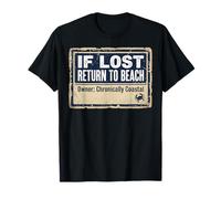 If Lost Return To Beach Coastal Crab Sign Camiseta