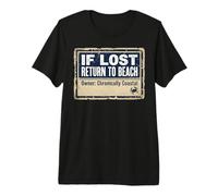 If Lost Return To Beach Coastal Crab Sign Camiseta Premium